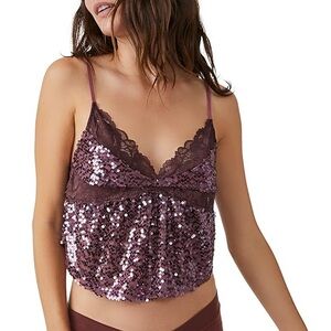 NWOT Free People Right Rhythm Sequin Cami